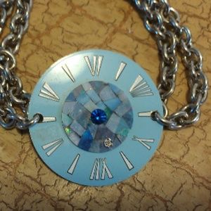 SteamPunk diamond watch blue opal mosaic bracelet